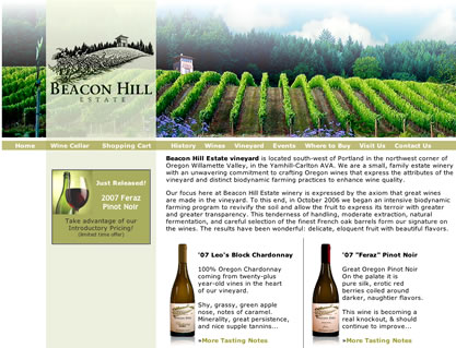 Wines & Shop — Beacon Hill Winery & Vineyard